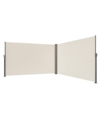 71x236 inch Retractable Side Awning Aluminum Privacy Screen Room Divider for Patio Balcony