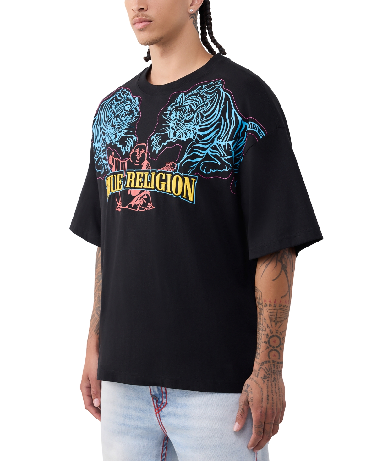 True Religion Men's Tiger Logo Short-Sleeve T-Shirt