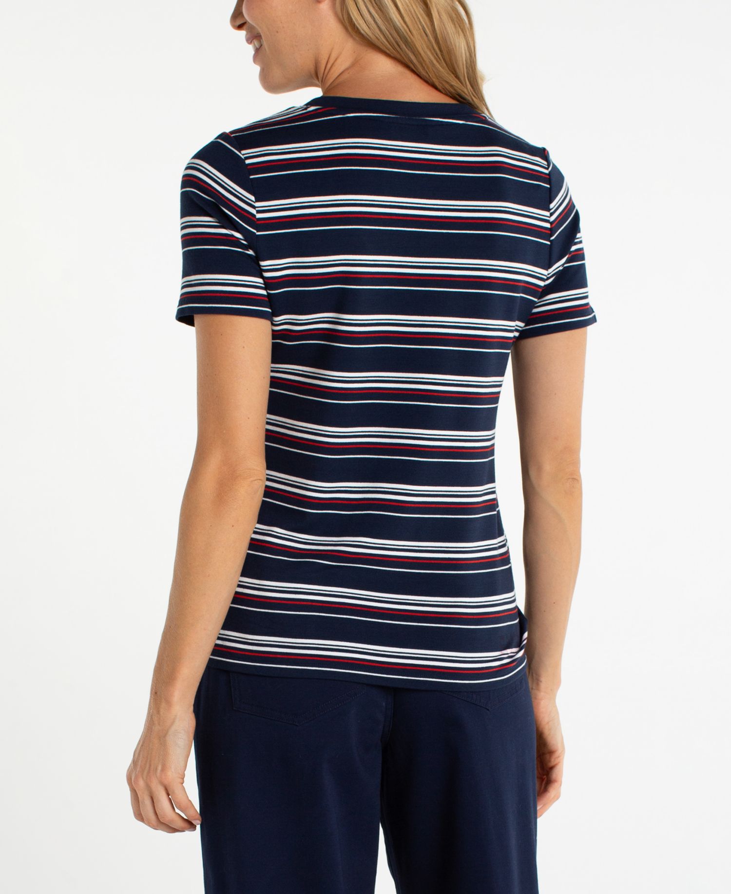 Petite Contrast Print Short-Sleeve T-Shirt