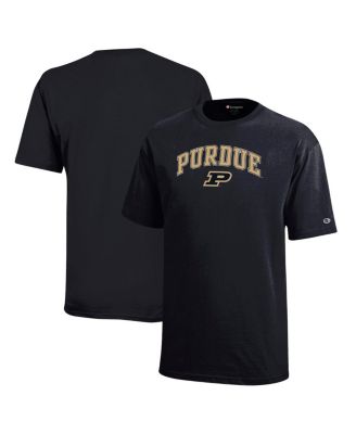 Big Boys and Girls Black Purdue Boilermakers Arch Over Logo T-Shirt