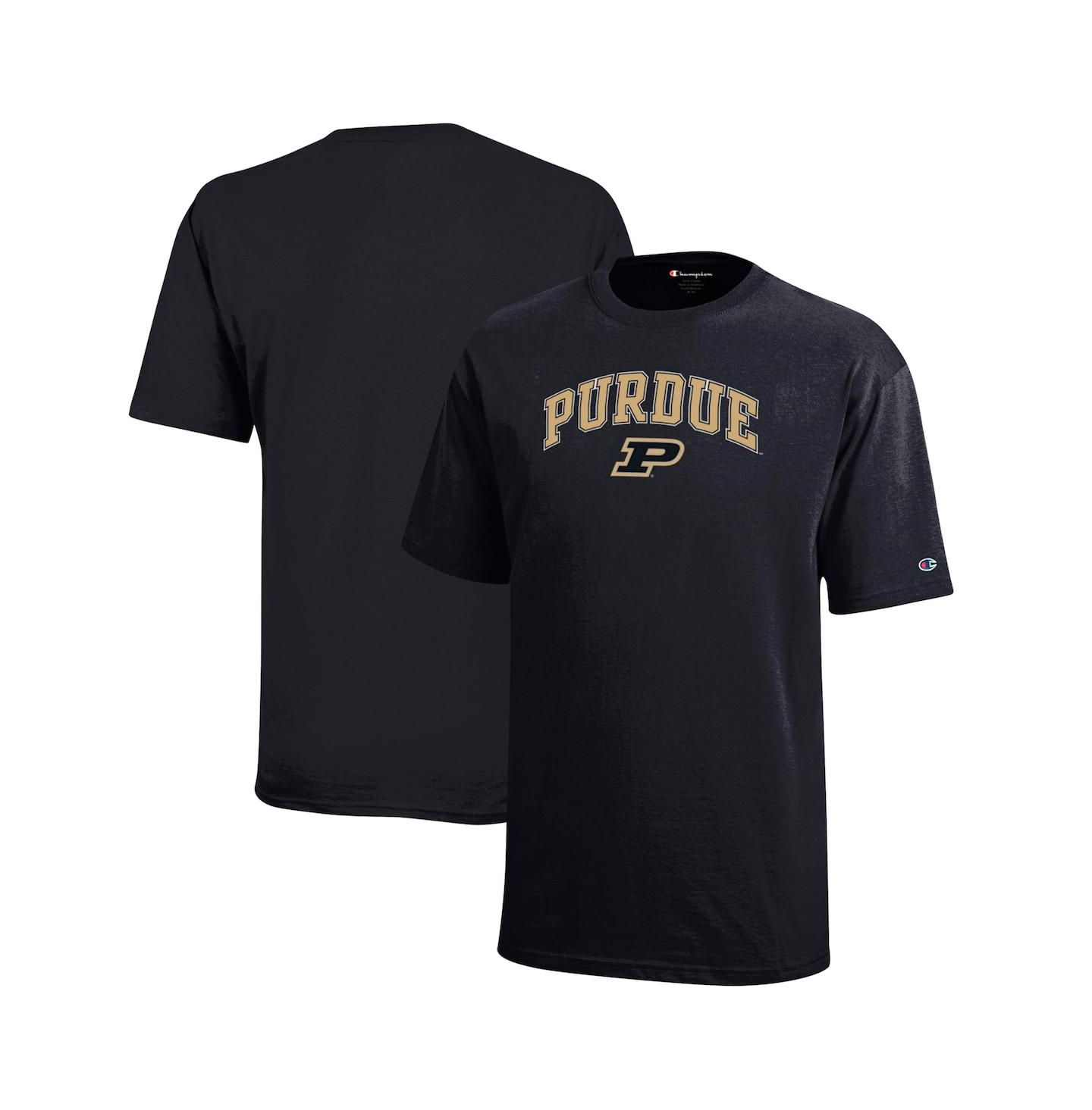 Детская футболка Champion Black Purdue Boilermakers Arch Over Logo — фото 1