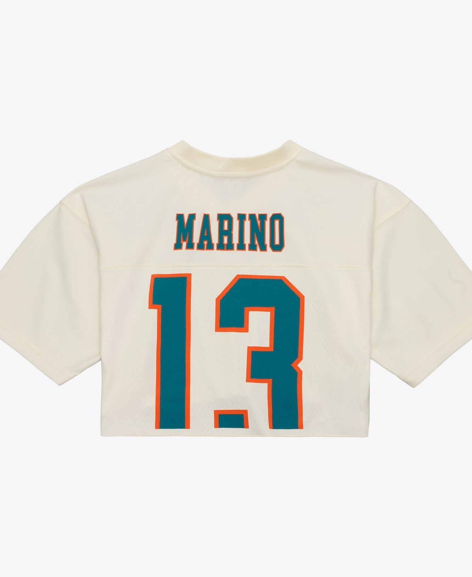 Women's Dan Marino Cream Miami Dolphins Retired Player Cropped Fashion Jersey