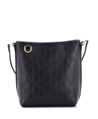 Nano GG Emblem Bucket Bag GG Debossed Leather