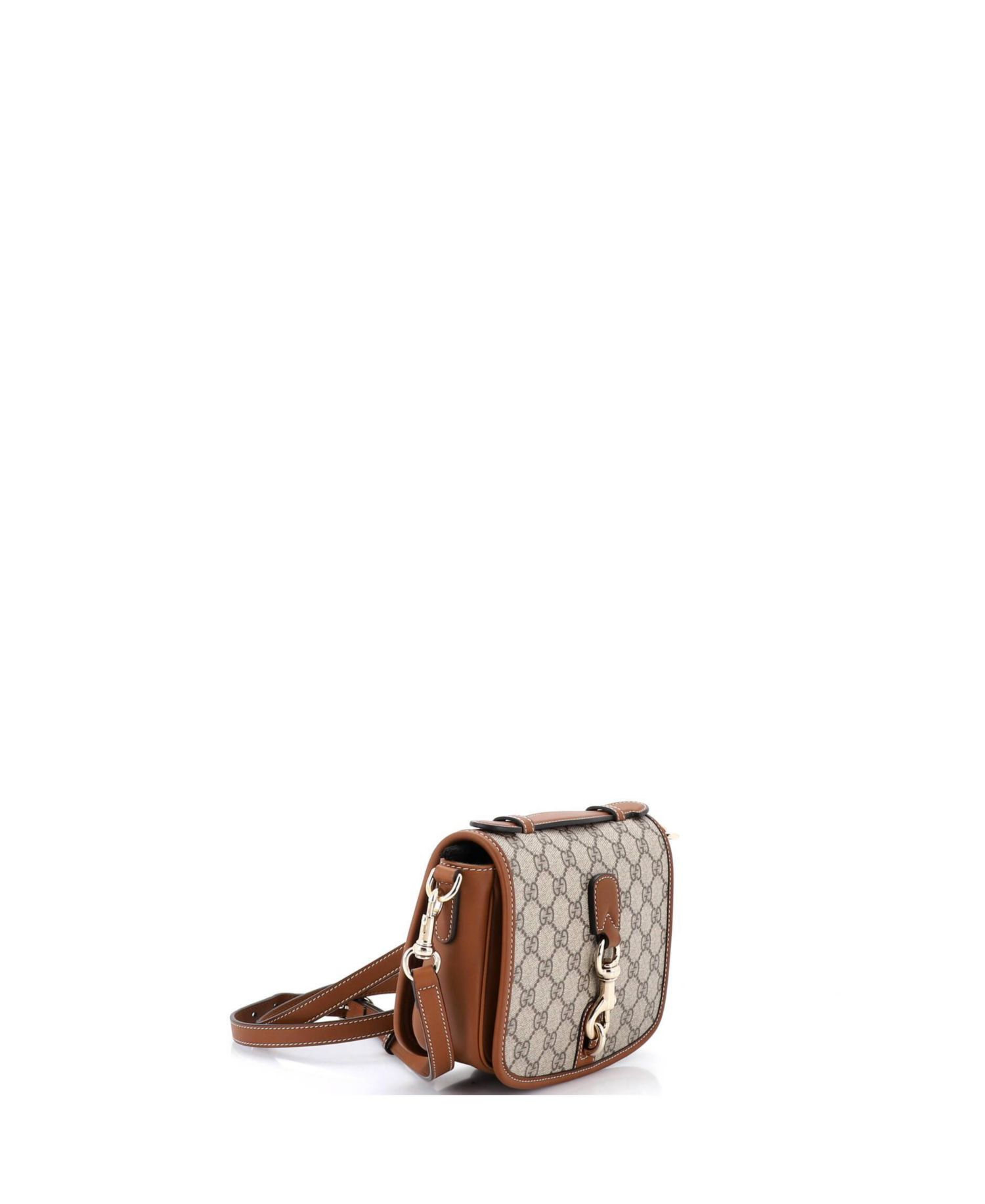 Mini GG Emblem Flap Crossbody Bag GG Coated Canvas