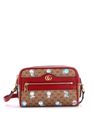 Mini Doraemon Crossbody Bag Printed GG Coated Canvas