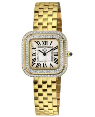 Women's Bellagio Swiss Quartz Diamond IP Stainless Steel Bracelet Watch