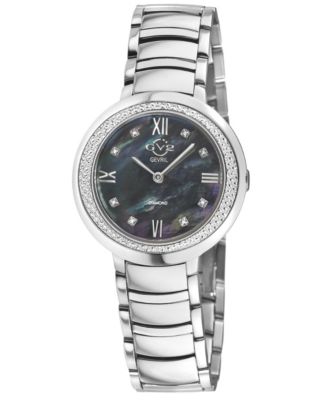 Women's Bellagio Swiss Quartz Diamond IP Stainless Steel Bracelet Watch