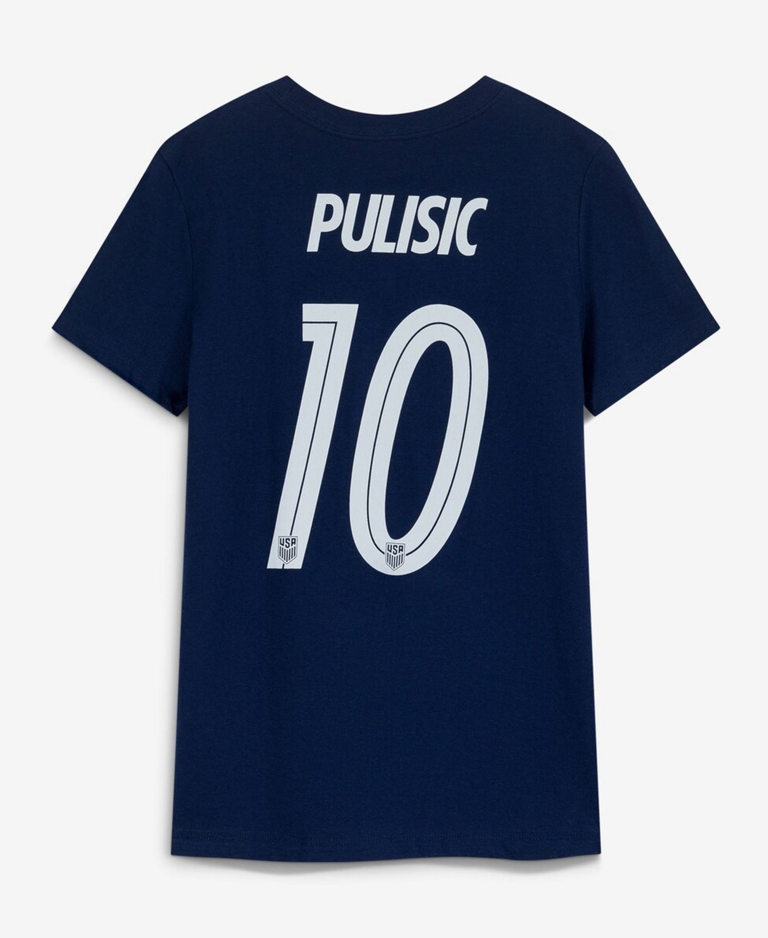 Women's Christian Pulisic Navy USMNT Away Name & Number T-Shirt