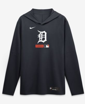 Men's Navy Detroit Tigers Authentic Collection Dri-FIT Long Sleeve Hooded T-Shirt