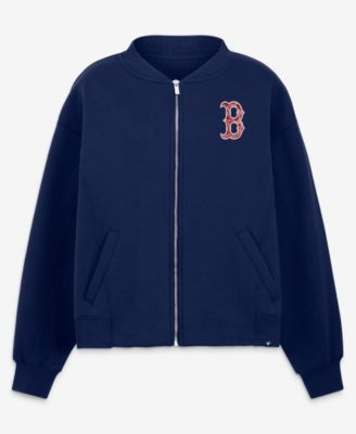 Women's Navy Boston Red Sox Oversized Rage Against Full-Zip Jacket