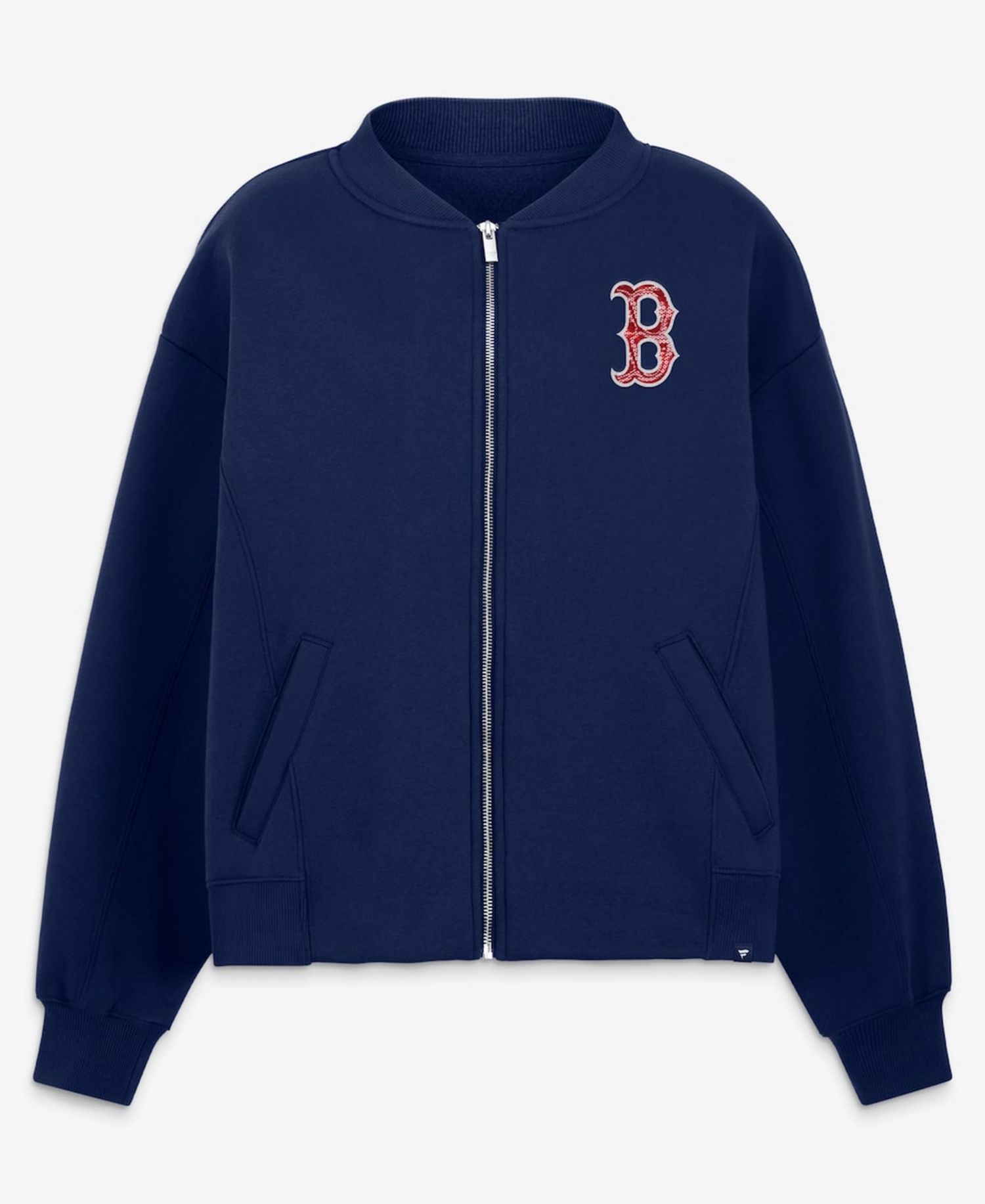 Women's Navy Boston Red Sox Oversized Rage Against Full-Zip Jacket