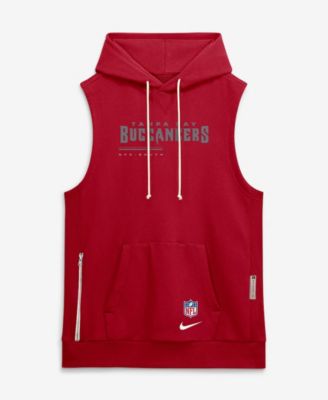 Men's Red Tampa Bay Buccaneers Sideline Standard Issue Dri-FIT Sleeveless Hoodie