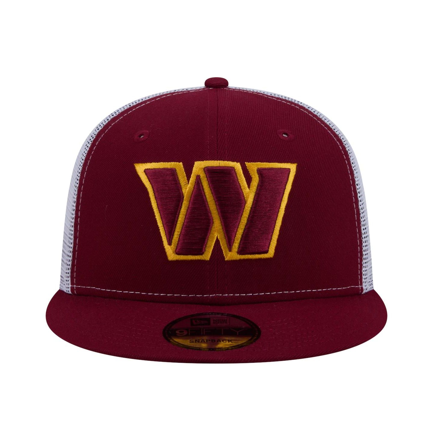 Мужская кепка New Era Burgundy Washington Commanders Core Team 9FIFTY Trucker Snapback Hat — фото 2