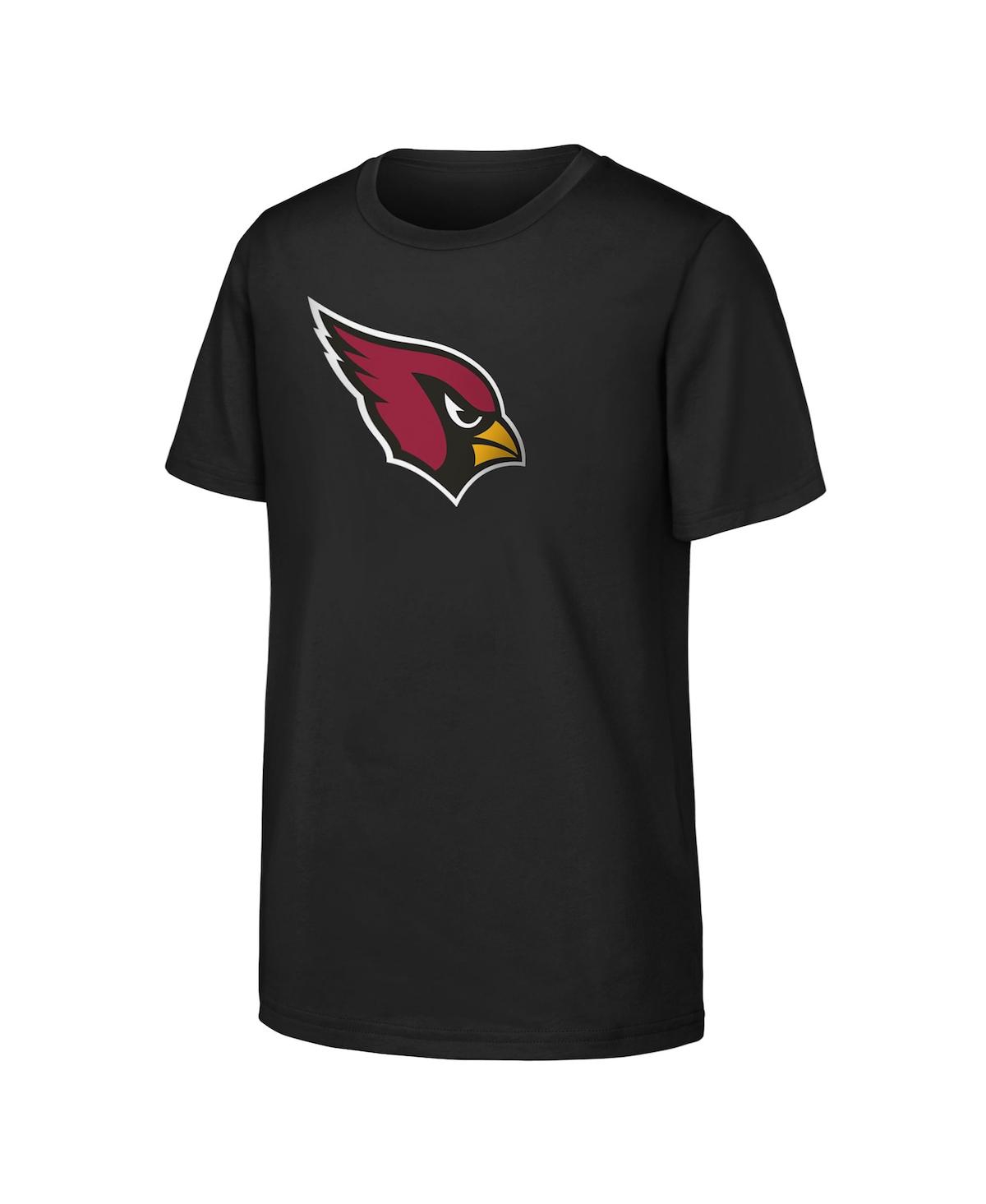 Outerstuff Kids' Big Boys And Girls Black Arizona Cardinals Primary Logo T-shirt