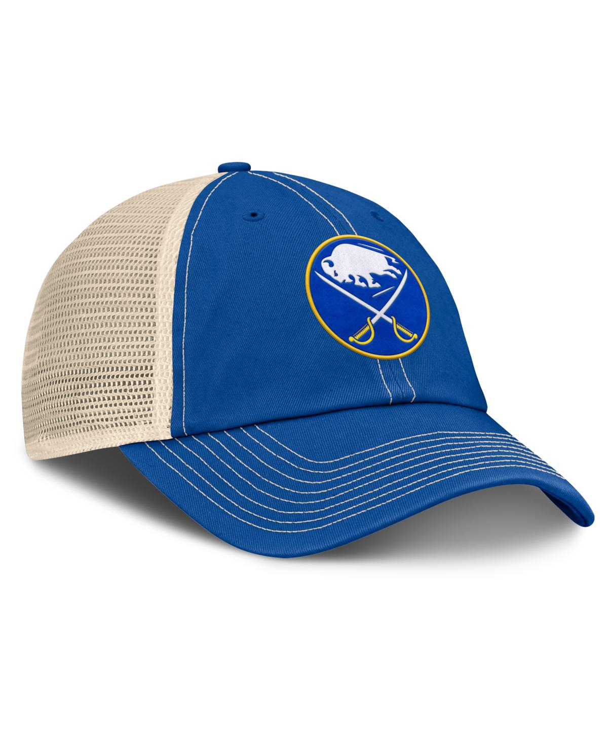 Fanatics Men's Royal/Natural Buffalo Sabres Rival Trucker Adjustable Hat