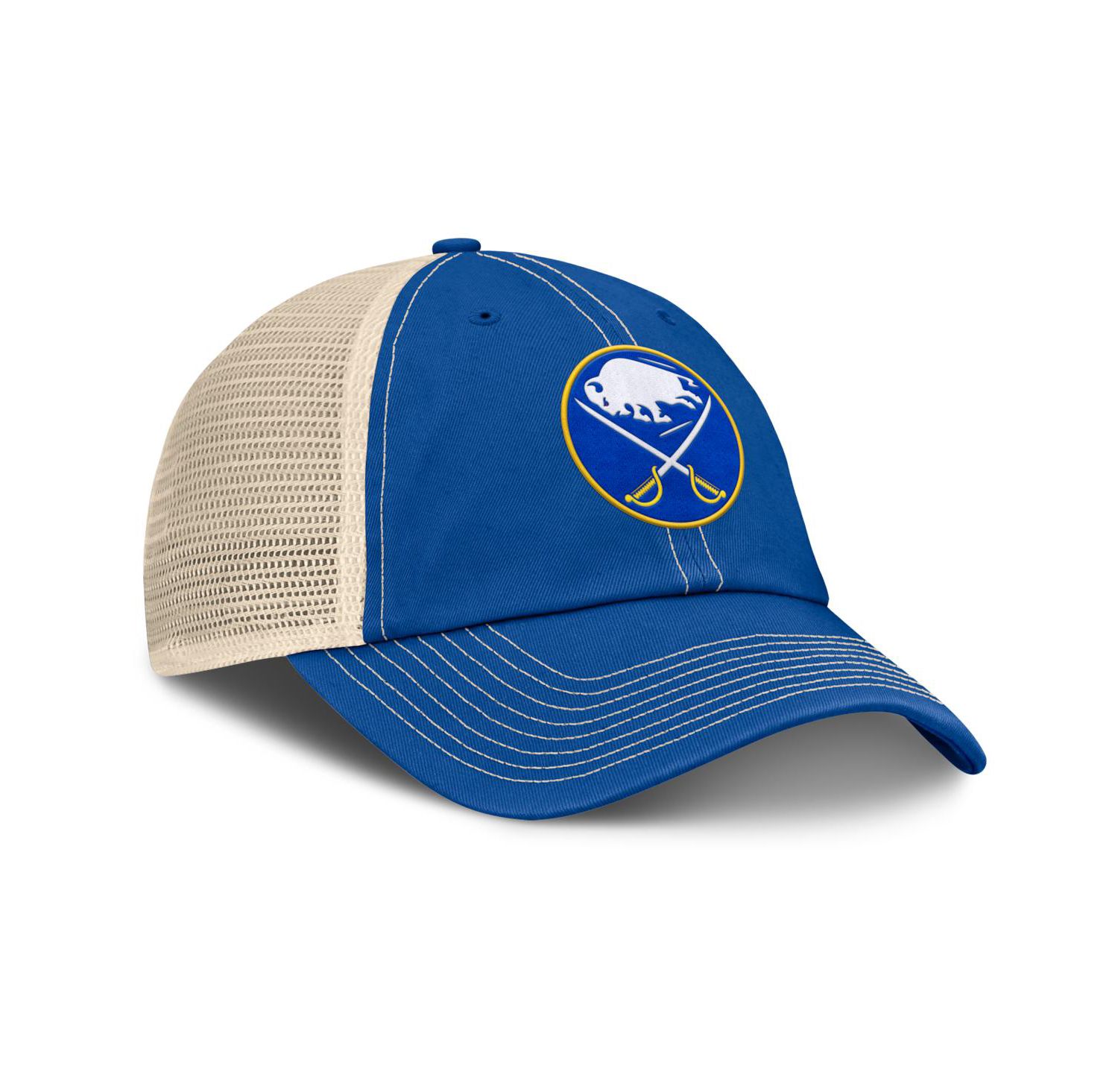 Men's Royal/Natural Buffalo Sabres Rival Trucker Adjustable Hat