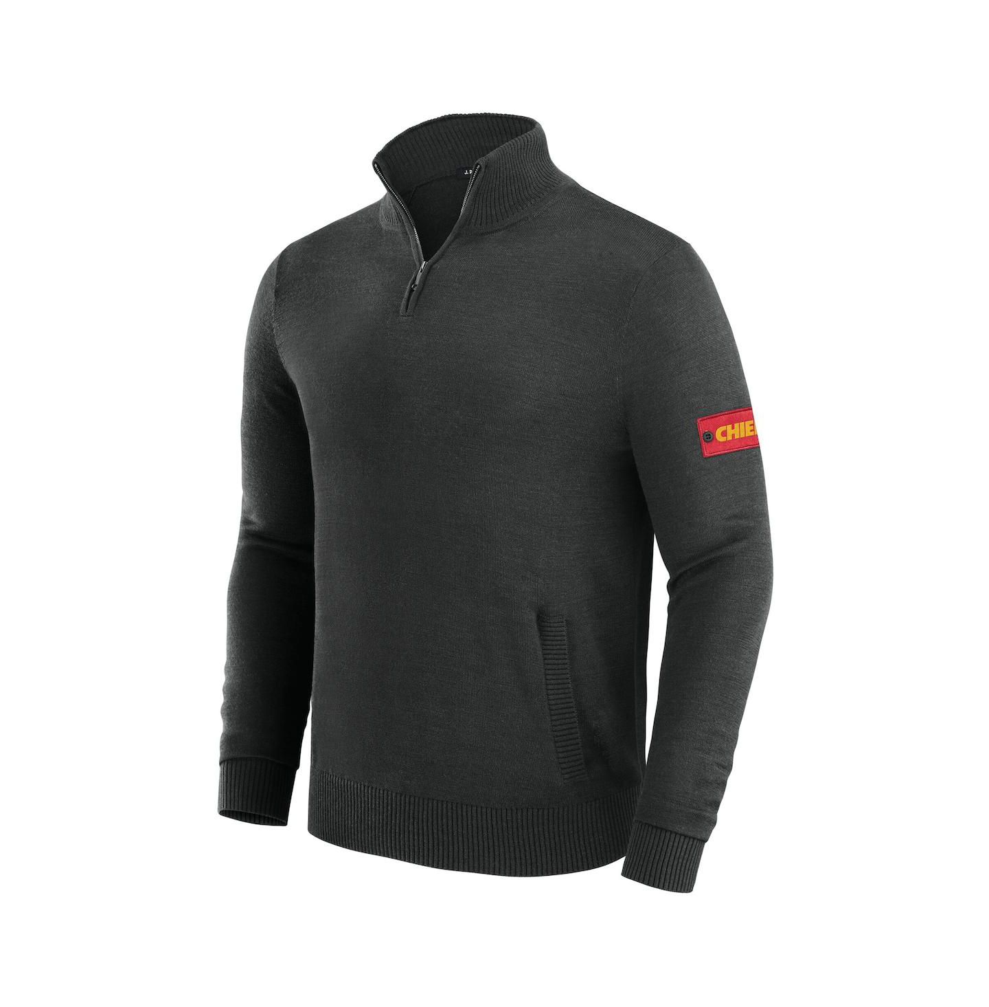 Мужской свитер J. Palmer Black Kansas City Chiefs Franchise Quarter-Zip — фото 2