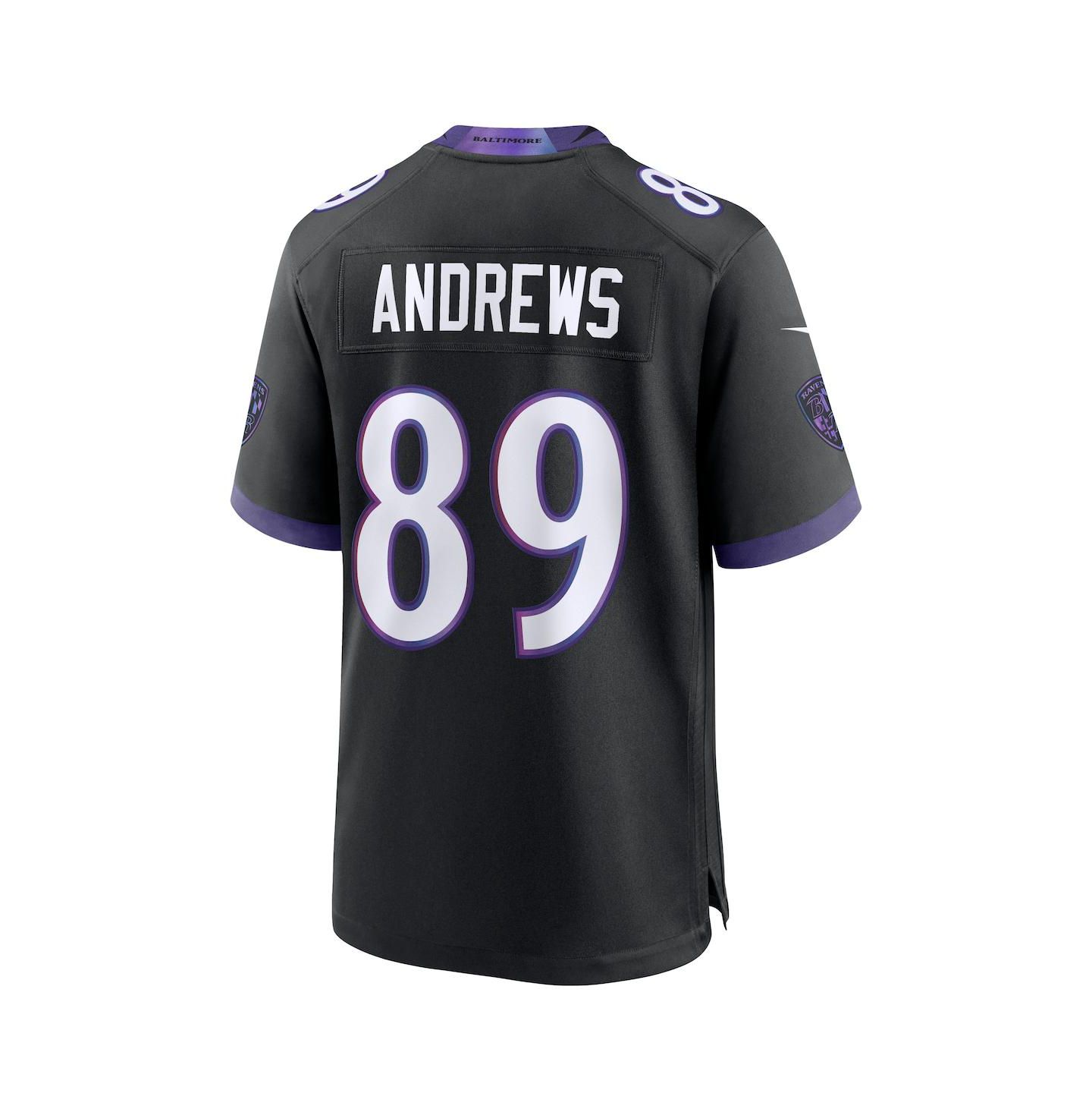 Мужской топ Nike Mark Andrews Black Baltimore Ravens Alternate Game Jersey — фото 3