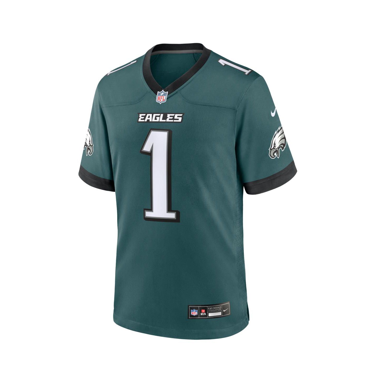 Мужской топ Nike Jalen Hurts Midnight Green Philadelphia Eagles Team Game Jersey — фото 2