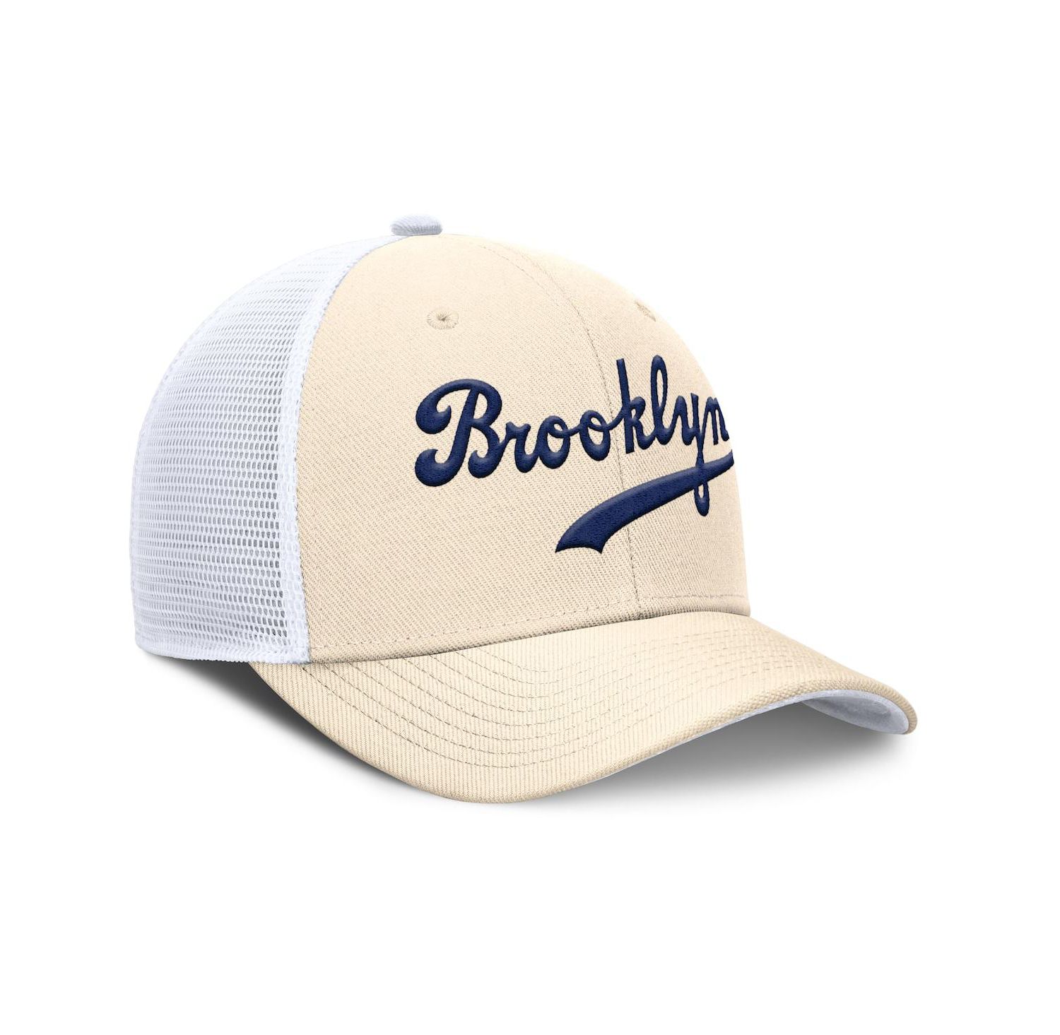 Men's Natural Brooklyn Dodgers Cooperstown Collection Dri-FIT Rise Trucker Adjustable Hat