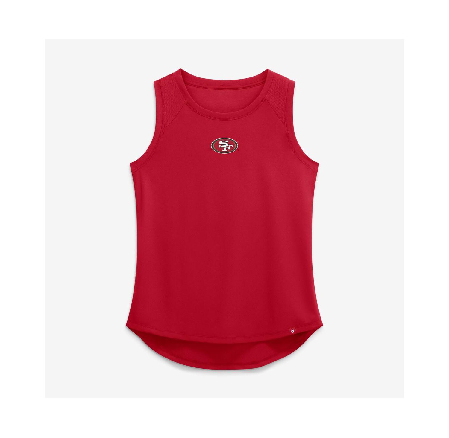 Women's Scarlet San Francisco 49ers Draped Mesh Back Performance&iquest; Tank Top