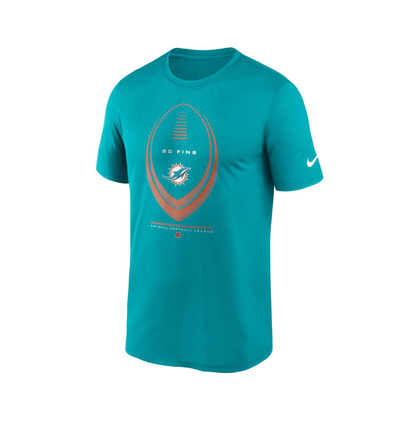 Мужская футболка Nike Aqua Miami Dolphins Legend Icon Dri-FIT — фото 2