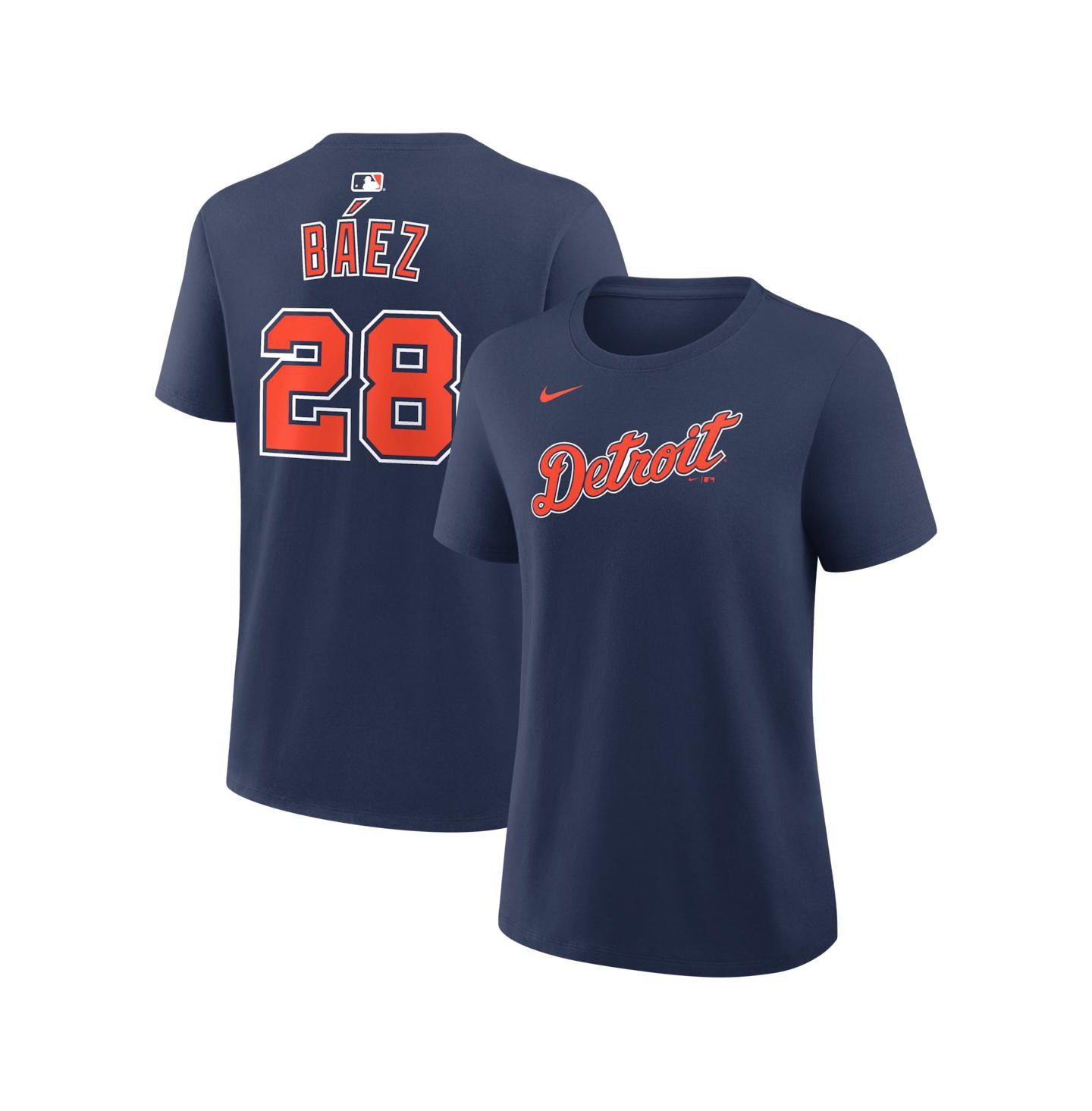 Женская футболка Nike Javier Báez Navy Detroit Tigers Name & Number — фото 1