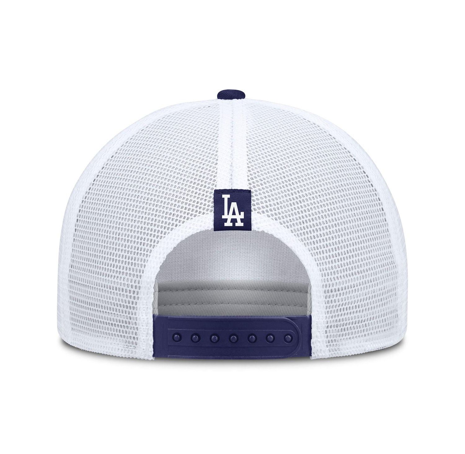 Men's Khaki/Royal Los Angeles Dodgers Rise A-Frame Trucker Adjustable Hat