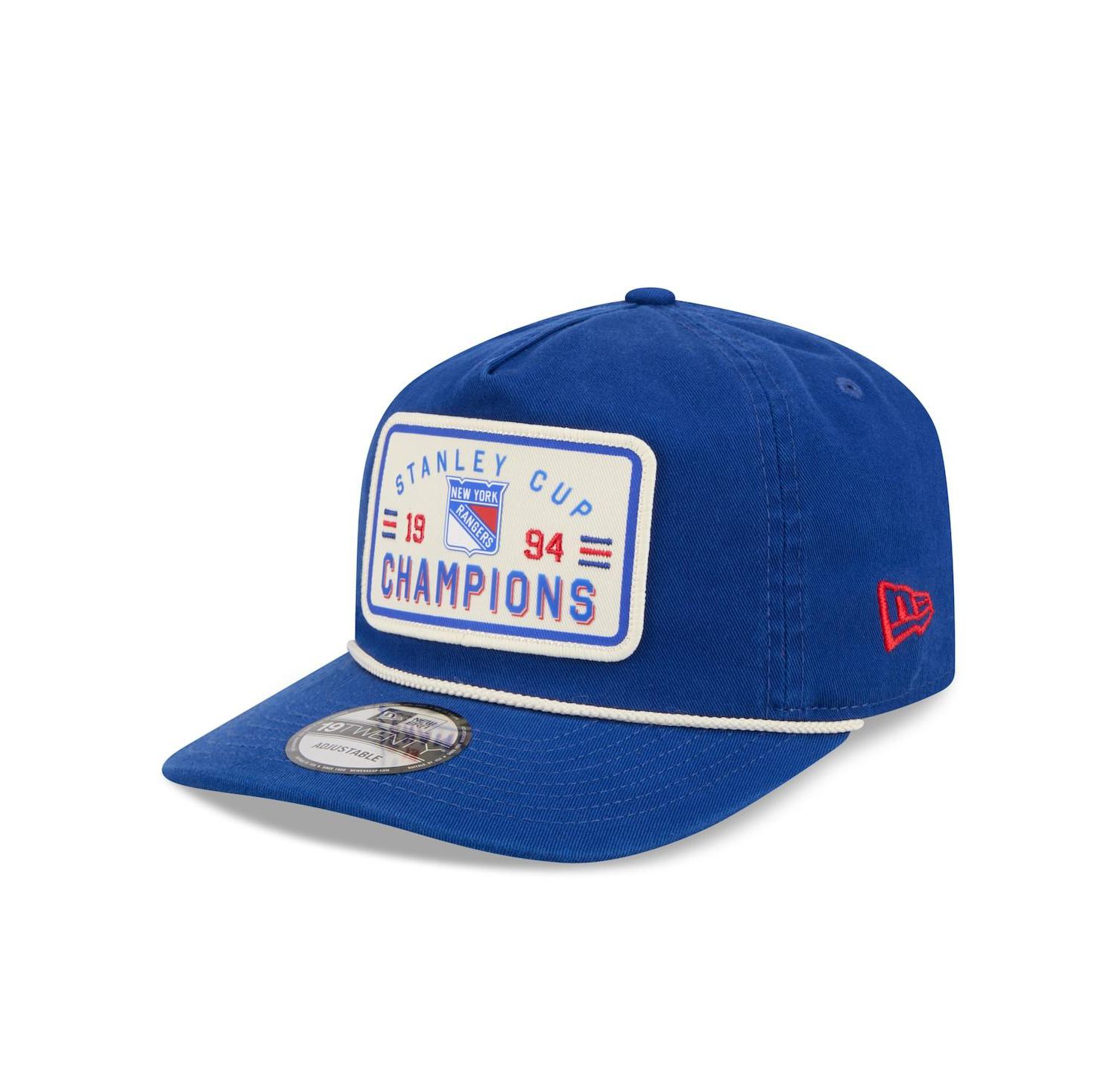 Men's Blue New York Rangers Throwback Stanley Cup Champions Side Patch 19TWENTY Adjustable Hat