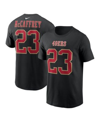 Men's Christian McCaffrey Black San Francisco 49ers Carbon Name & Number T-Shirt