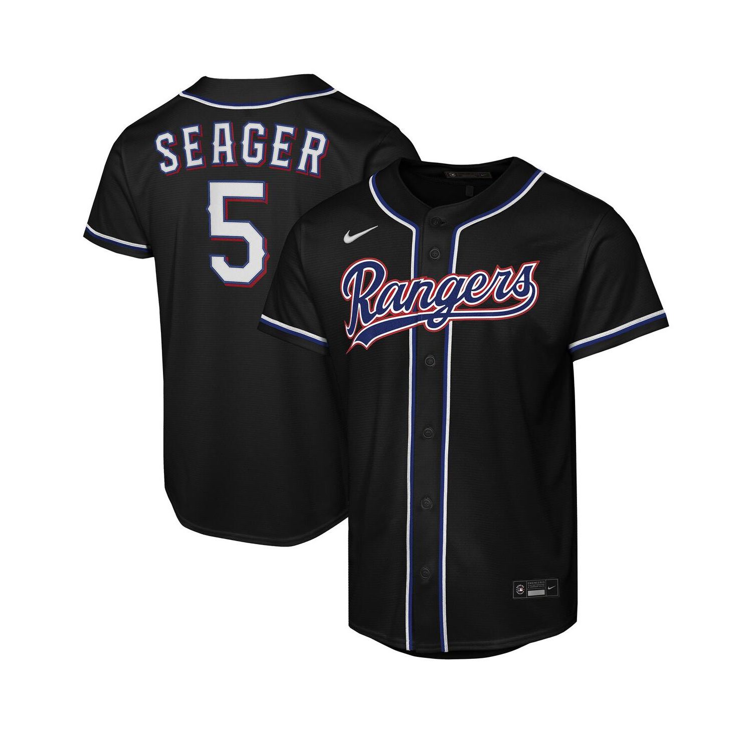 Big Boys and Girls Corey Seager Black Texas Rangers Fashion Replica Player Jersey