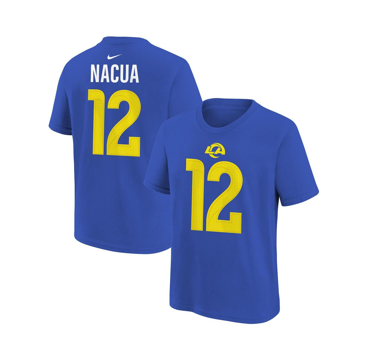 Big Boys and Girls Puka Nacua Royal Los Angeles Rams Name & Number T-Shirt