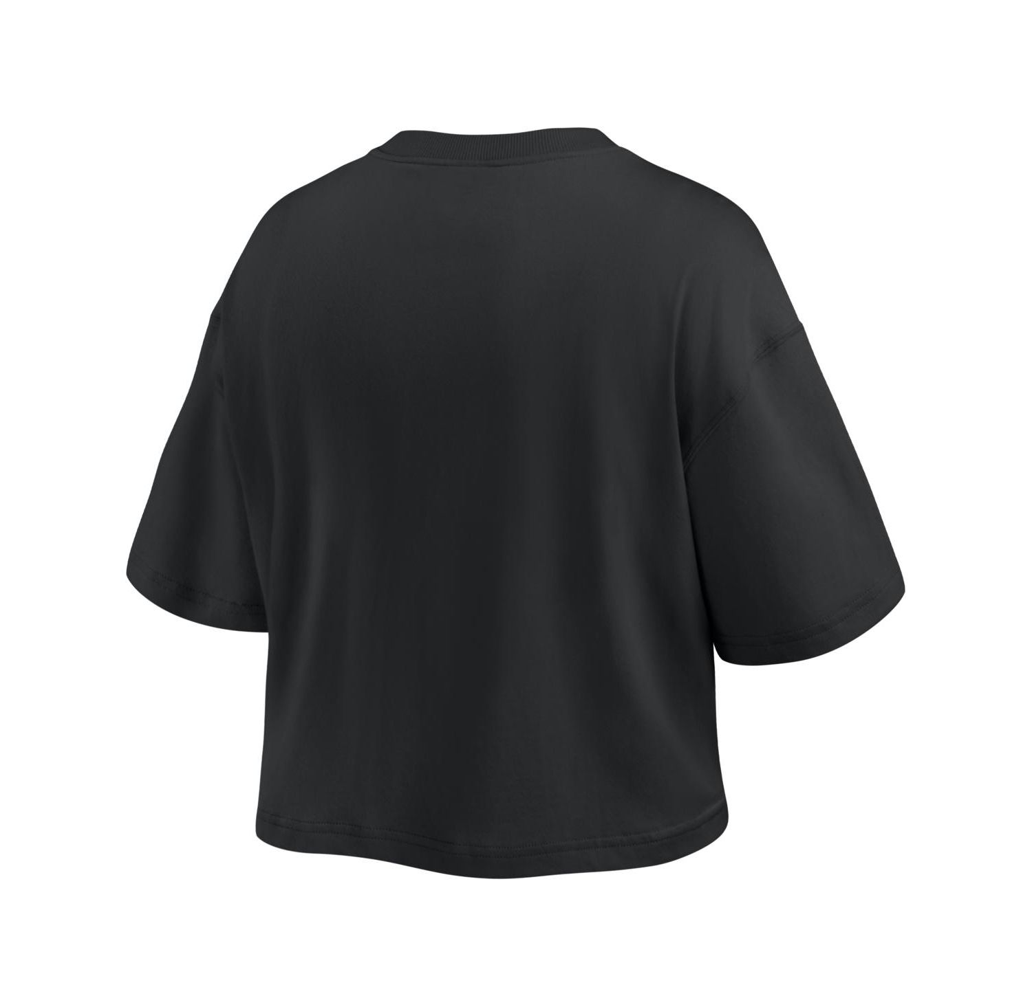 Women's Los Angeles Dodgers Blackout Wave Cropped Top