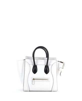 Mini Bicolor Luggage Bag Leather
