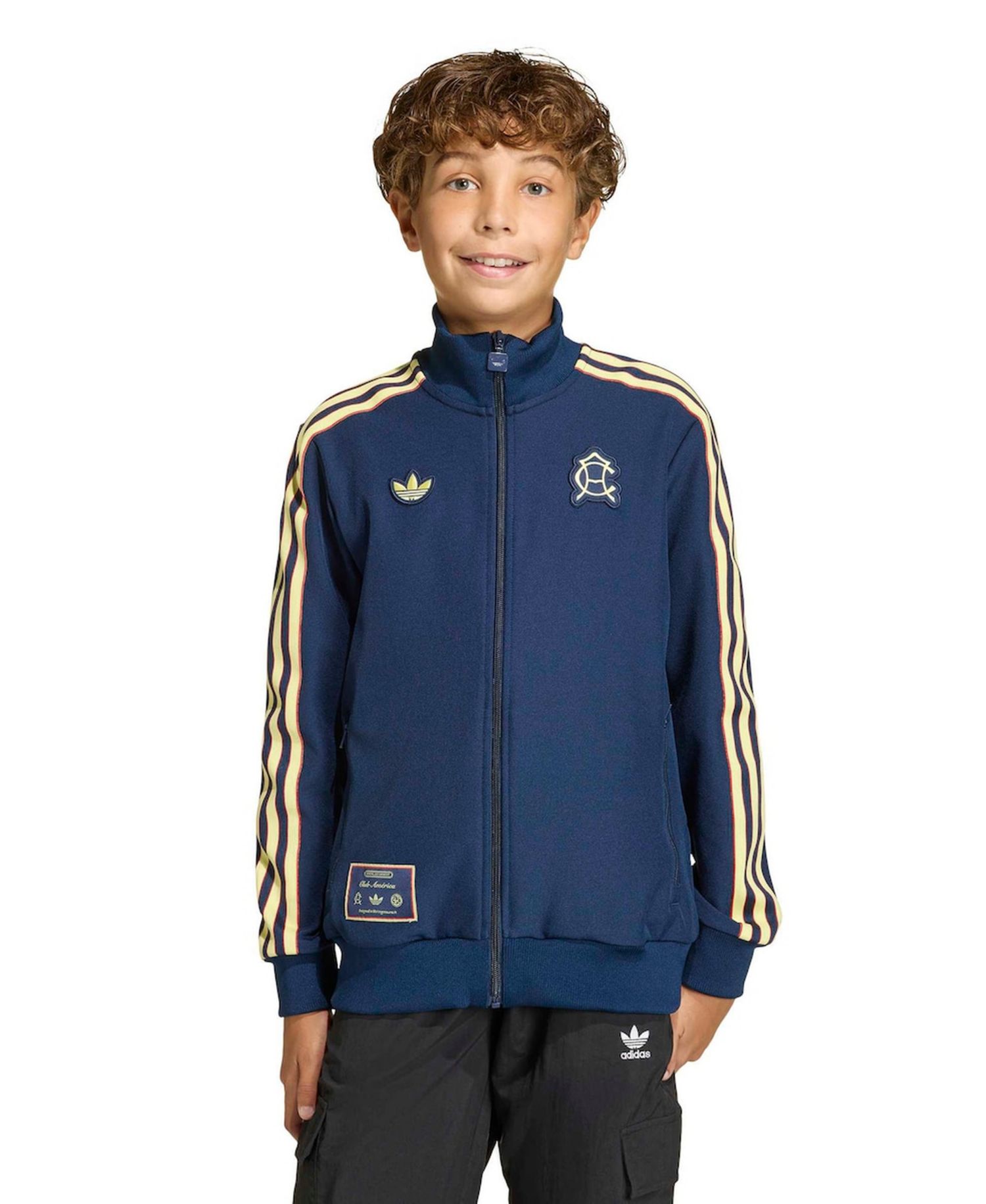 Big Boys and Girls Navy Club America Terrace Icons Full-Zip Track Top