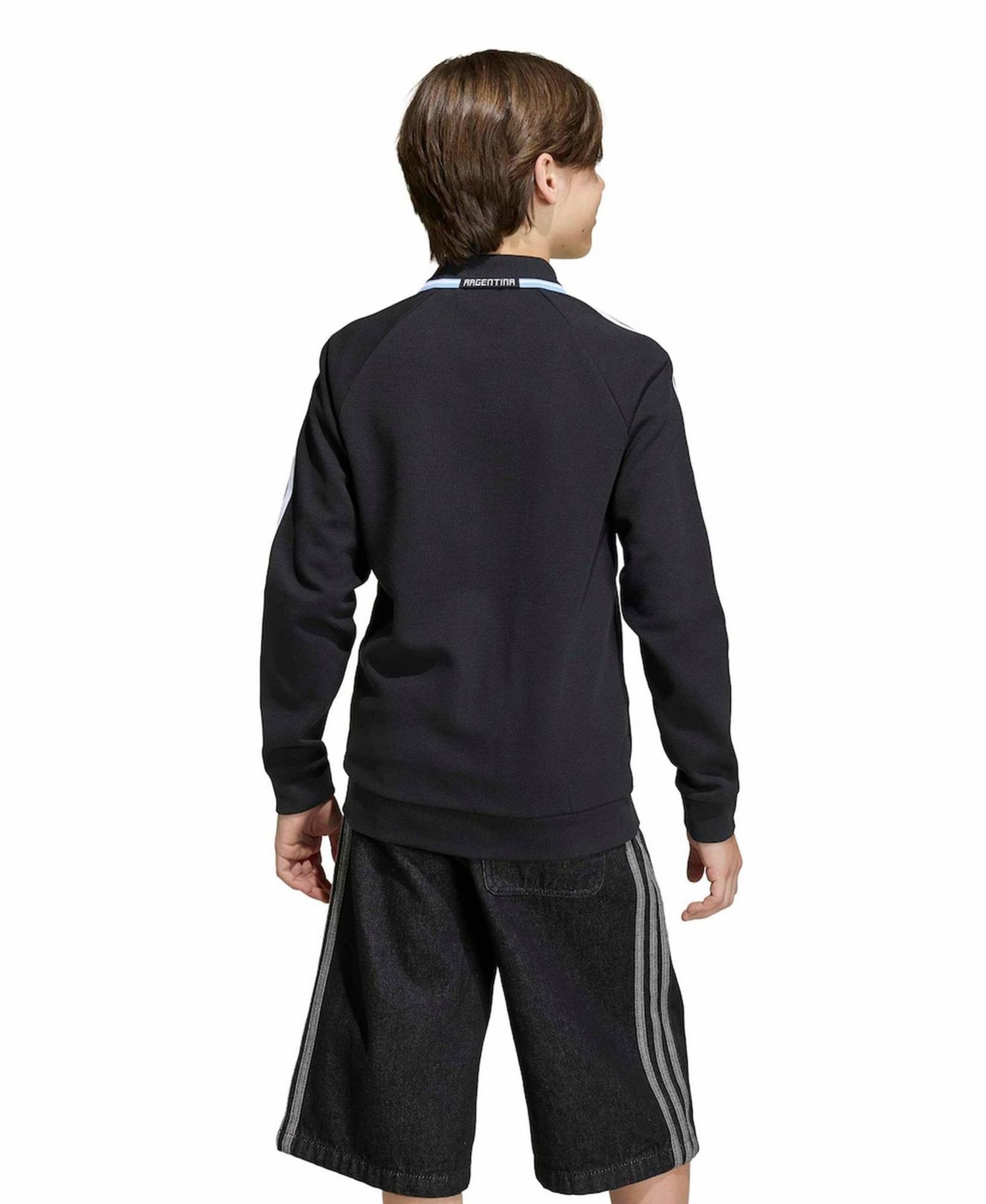 Big Boys and Girls Black Argentina National Team Away Full-Zip Anthem Jacket