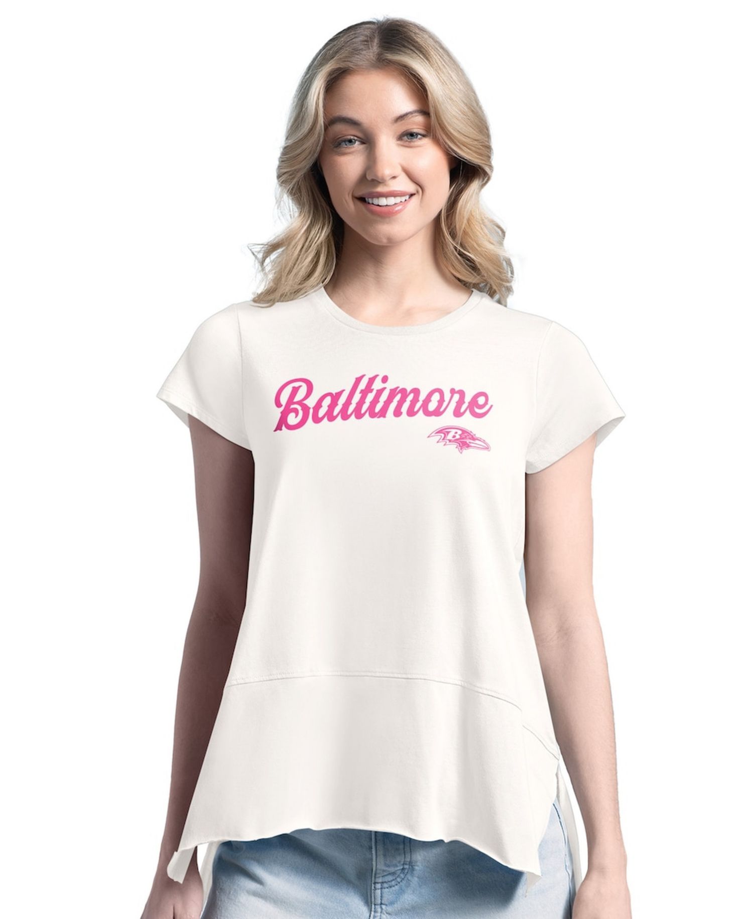 Women's Cream Baltimore Ravens Gametime Is Paradise T-Shirt