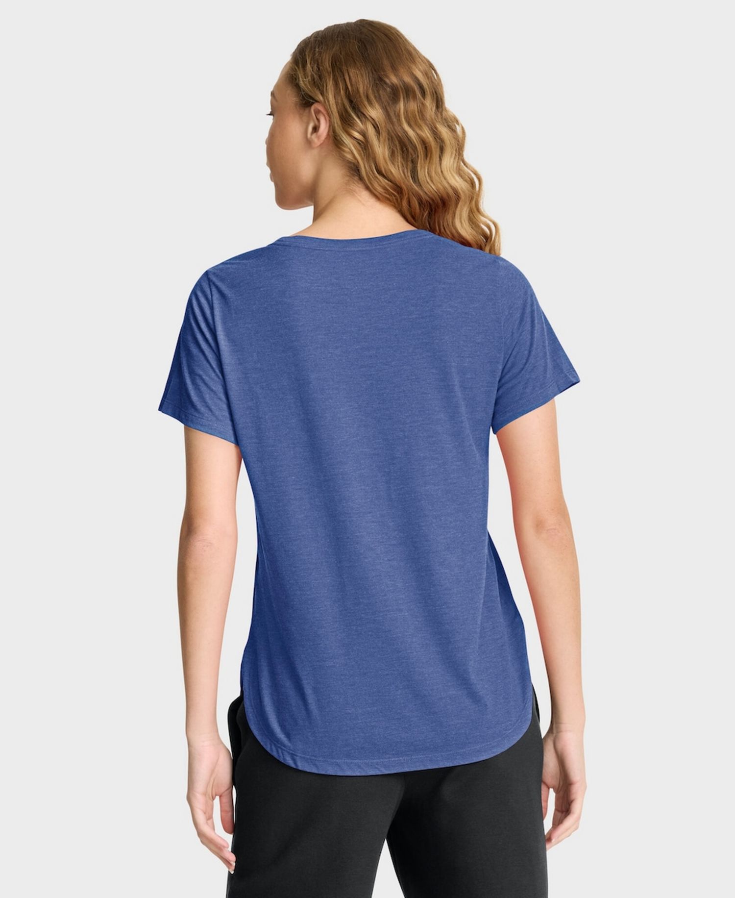 Women's Heather Royal Los Angeles Dodgers Arched Tri-Blend T-Shirt