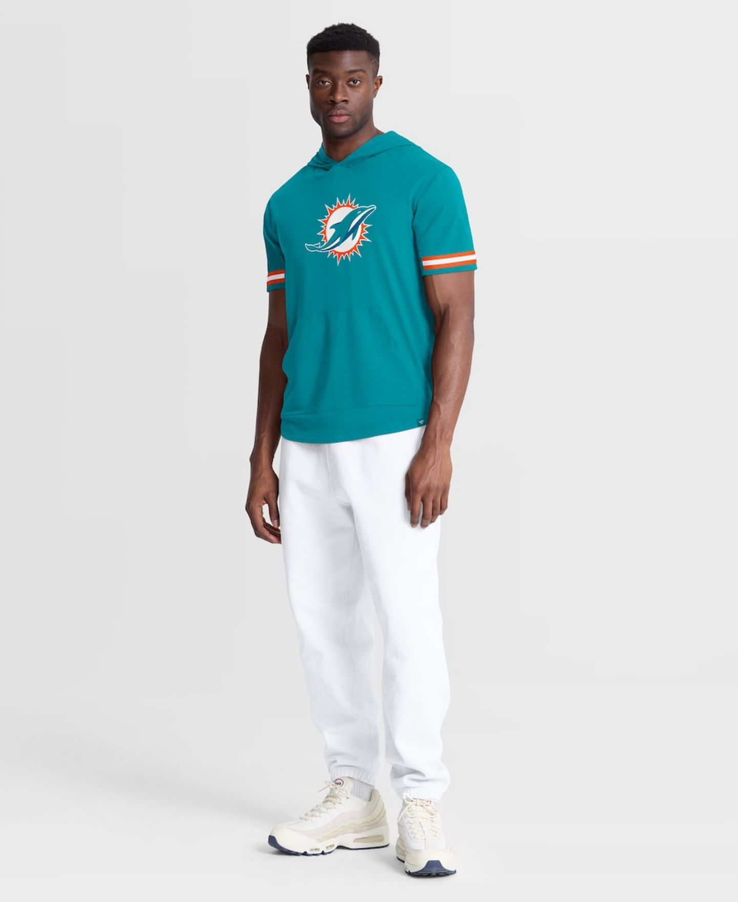 Мужская футболка Fanatics Aqua Miami Dolphins Optimal Play Short Sleeve Hooded — фото 5