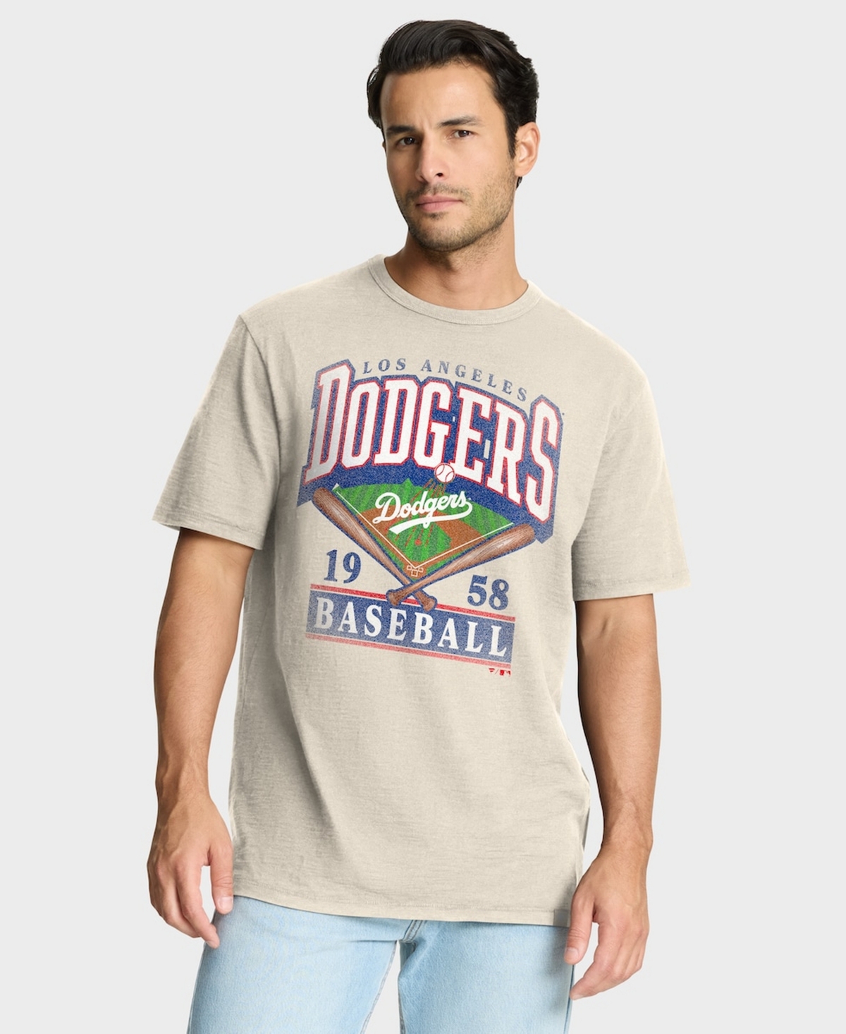 Fanatics Men's Tan Los Angeles Dodgers Stadium Slub T-Shirt