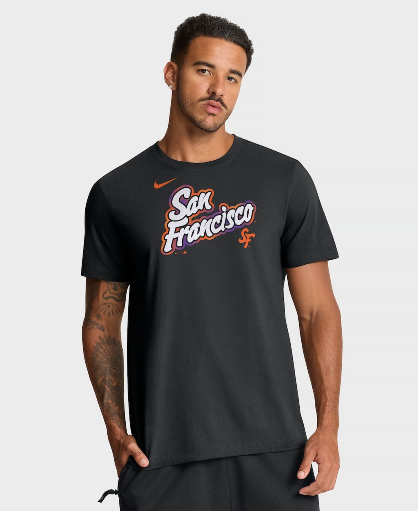 Мужская футболка Nike Black San Francisco Giants City Connect Wordmark — фото 1