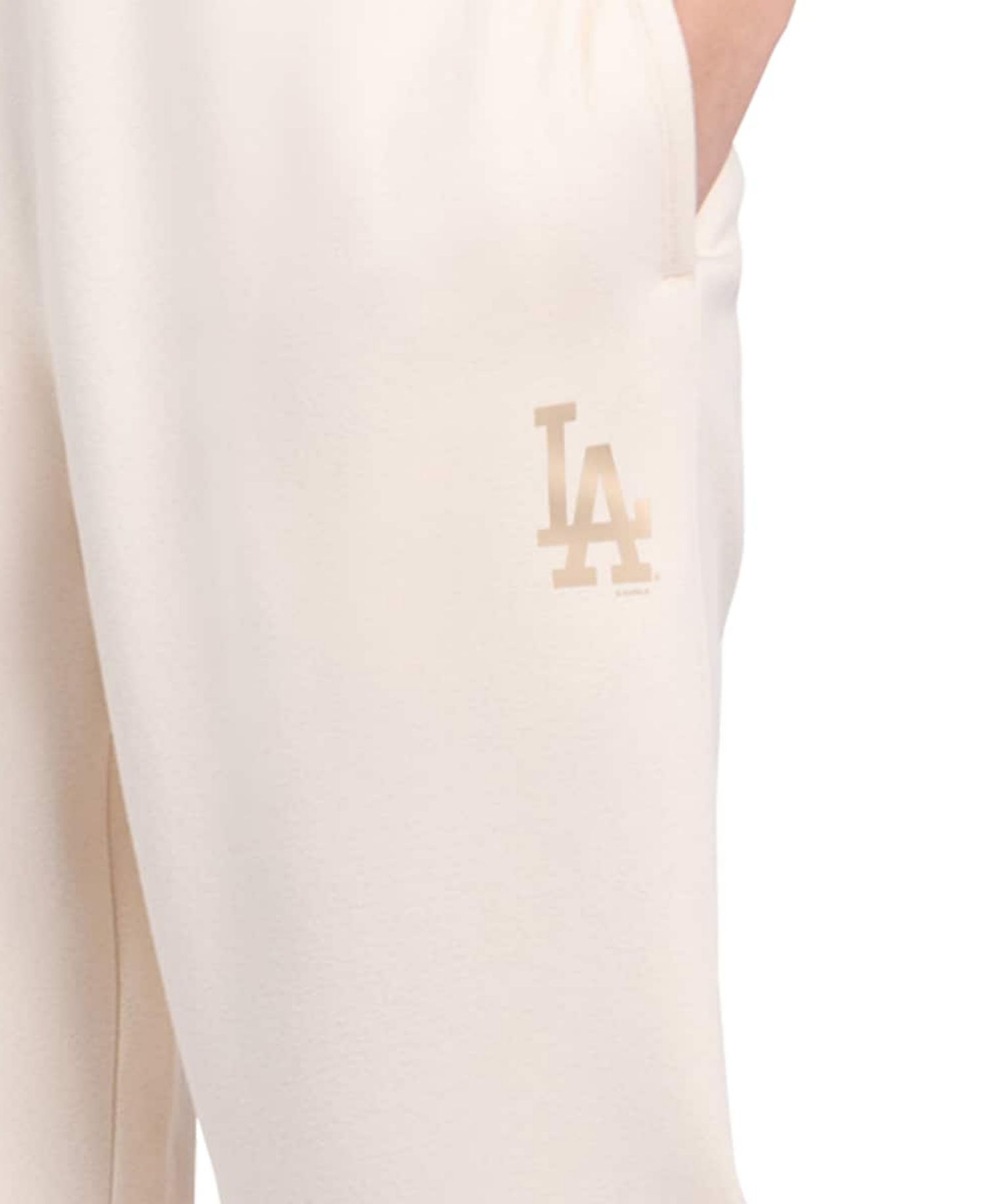 Women's Cream Los Angeles Dodgers Pastel High Waisted Fleece Pants