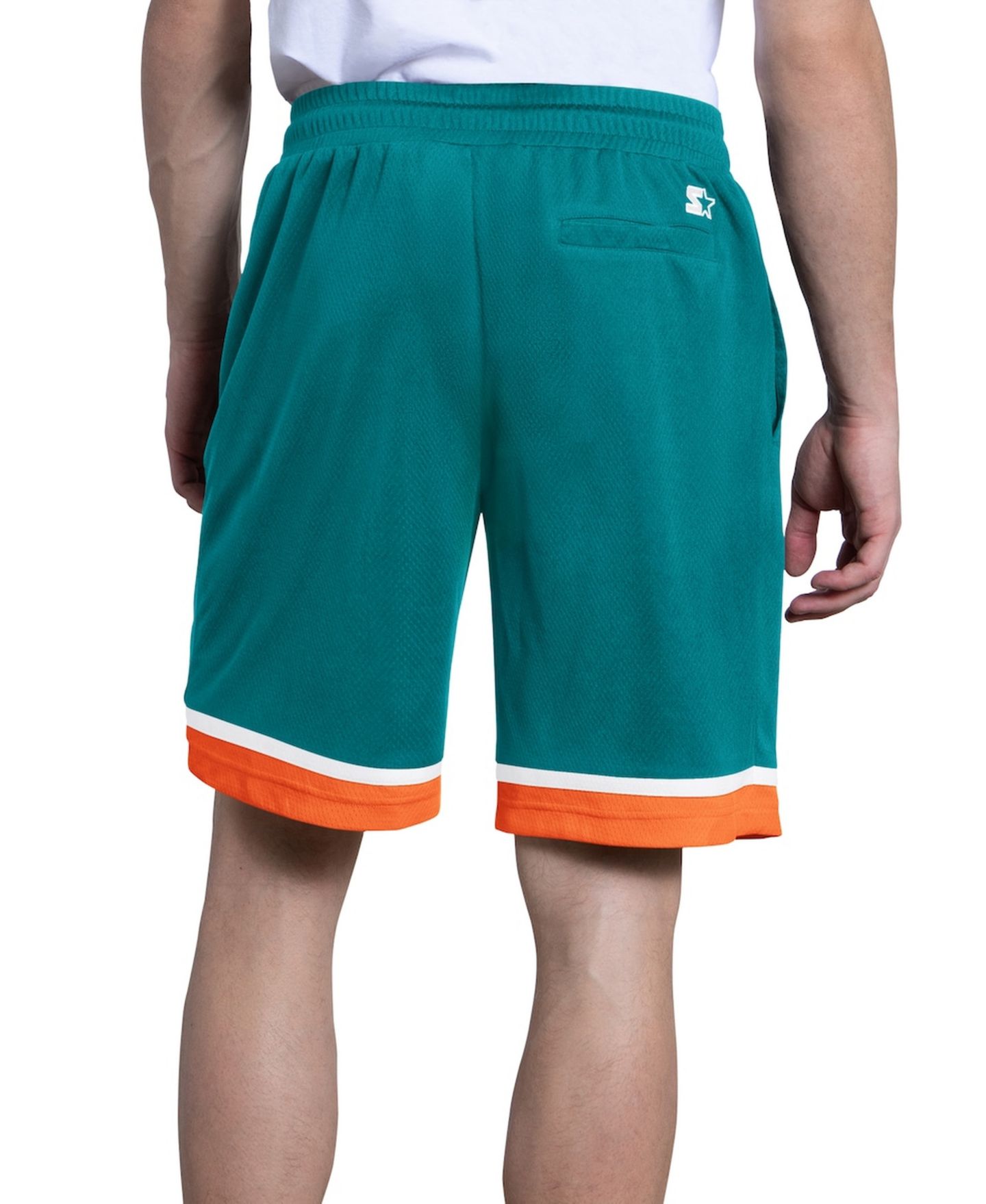 Мужские сетчатые шорты Starter Miami Dolphins Throwback Power Play, Aqua — фото 2