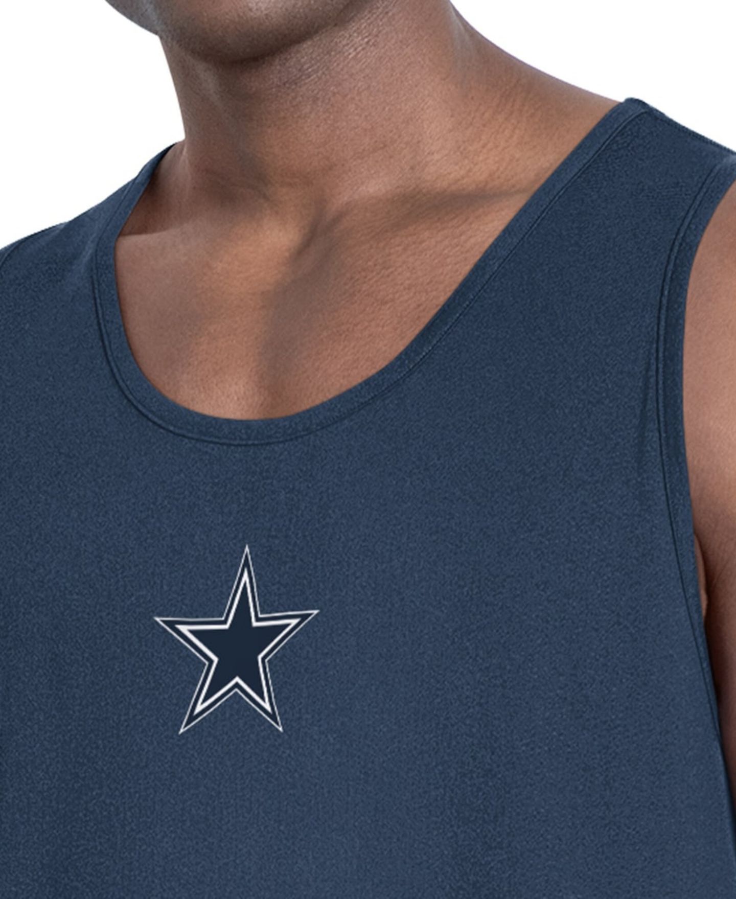 Мужской топ MSX by Michael Strahan Navy Dallas Cowboys Energy Scoop Neck — фото 3
