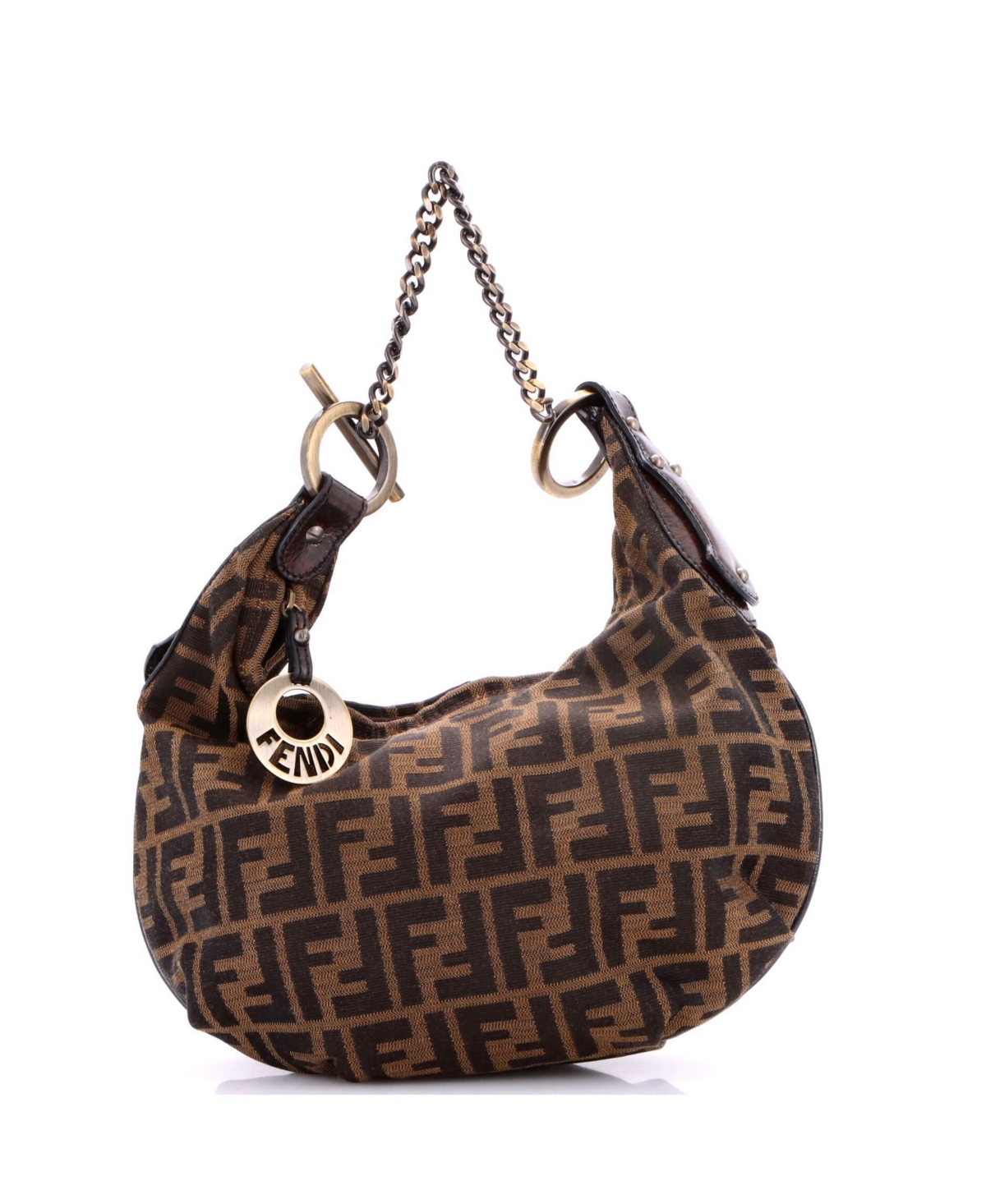 Pre-Owned Fendi Mini Chef Chain Hobo Zucca Canvas