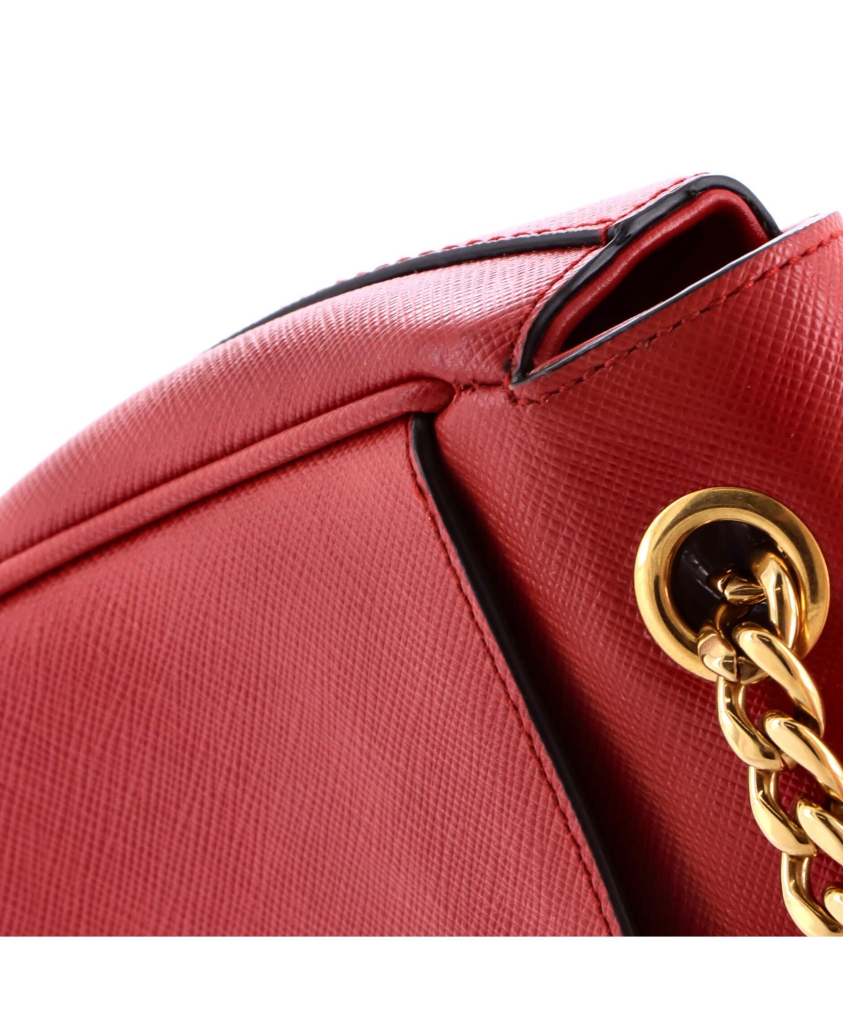 Pre-Owned Prada Small Pattina Flap Shoulder Bag Saffiano Leather