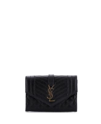 Small Classic Monogram Flap Wallet Mixed Matelasse Leather