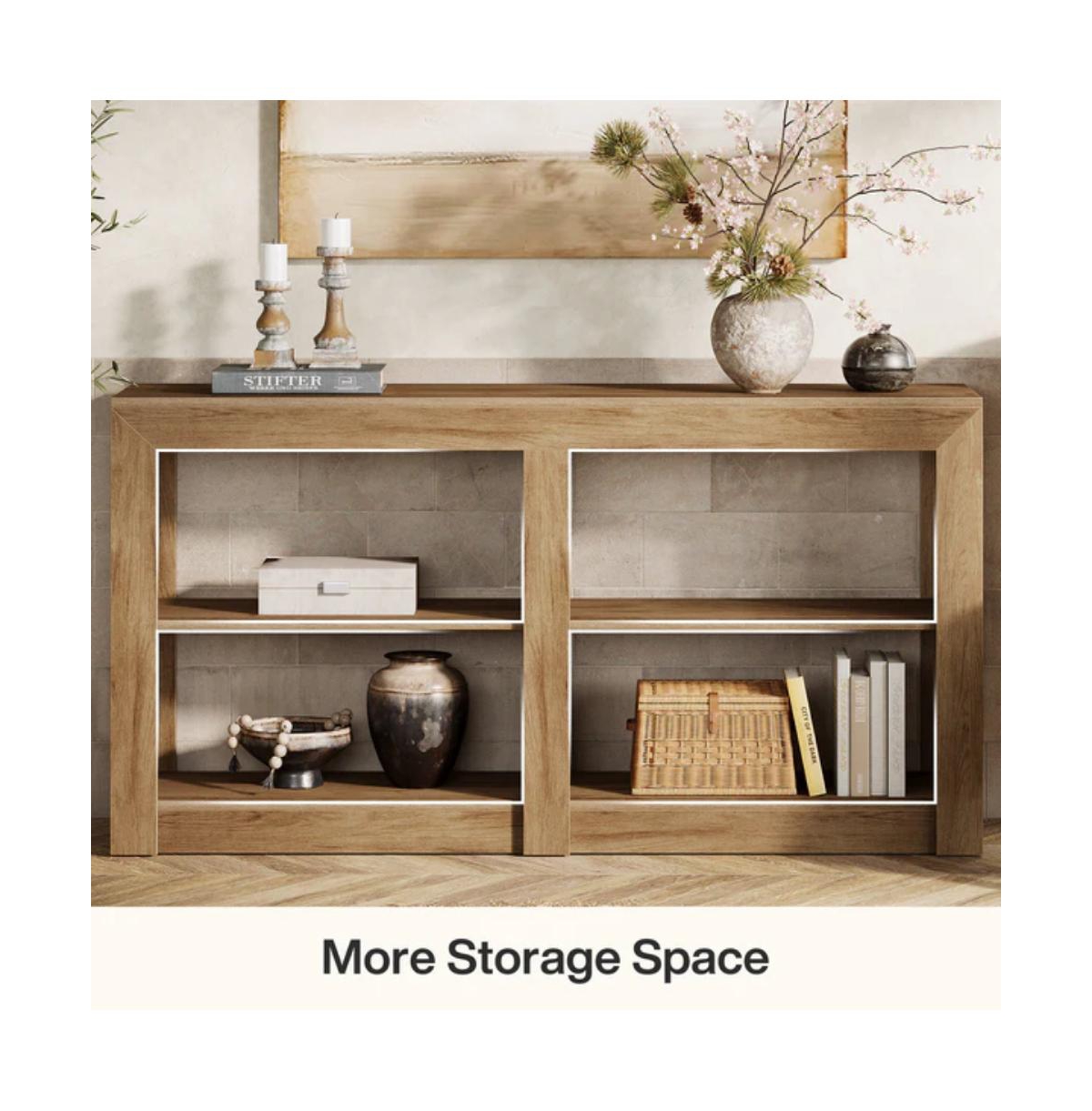 Slickblue Entryway Console Table 3-Tier Storage Design for Living Room and Hallway Use