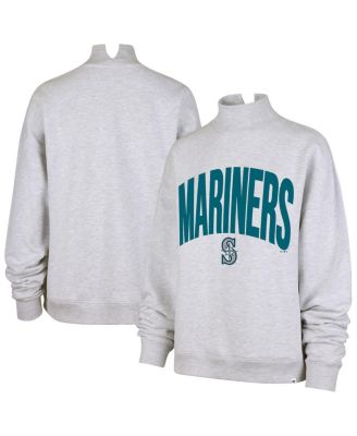 Women's Heather Gray Seattle Mariners Subtle Muse Mock Neck Sweatshirt