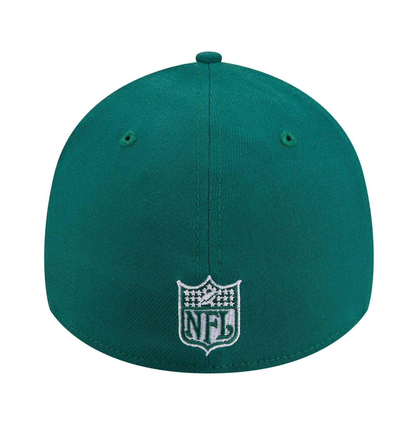 Мужская кепка New Era Green New York Jets Core Team 39THIRTY Flex Hat — фото 3